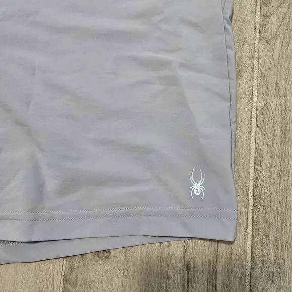 NEW Spyder Active Mens XXL Gray Performance Shorts Elastic Waistband Zipper - Picture 3 of 9